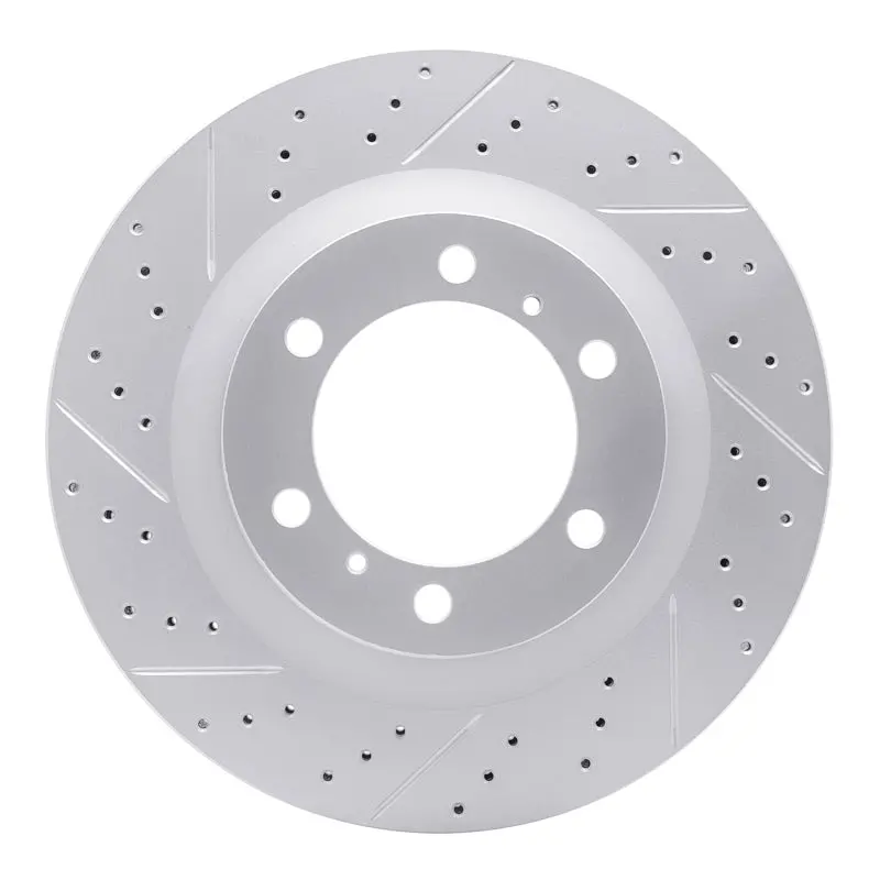 R1 10-24 Lexus Gx460 Front Left Drilled & Slotted Geo-Carbon Rotor 1