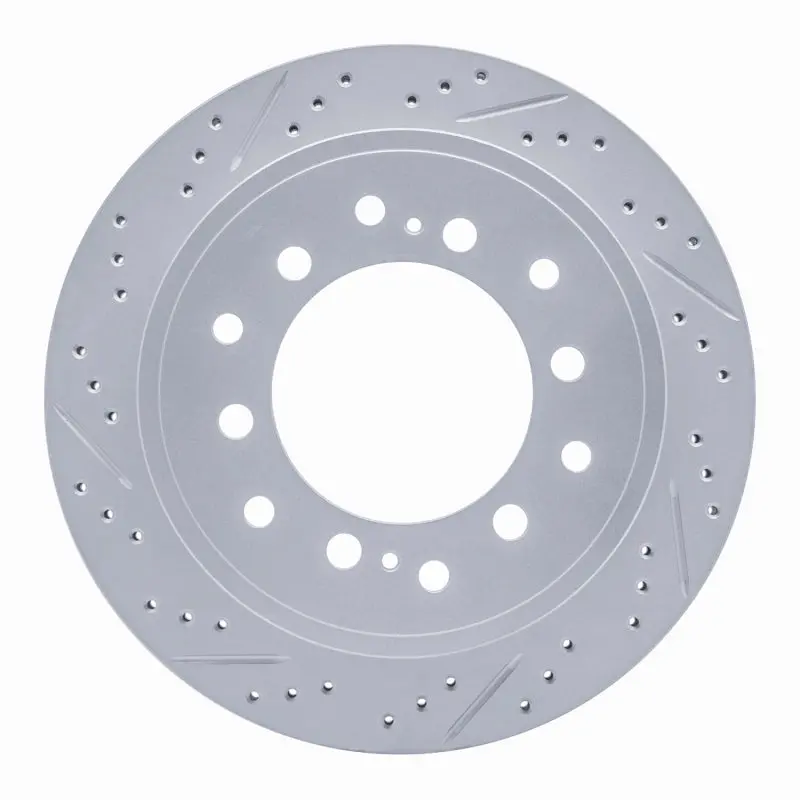 R1 10-24 Lexus Gx460 Rear Left Drilled & Slotted Geo-Carbon Rotor 1