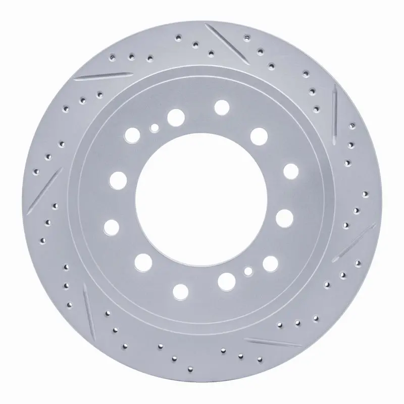 R1 10-24 Lexus Gx460 Rear Right Drilled & Slotted Geo-Carbon Rotor 1
