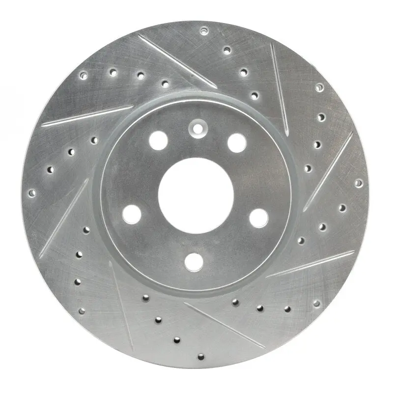 R1 10-25 Buick Allure Front Right Drilled & Slotted Silver Brake Rotor 1