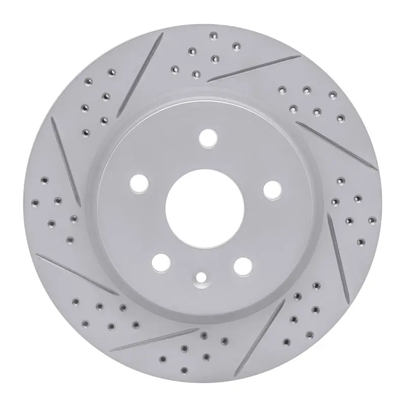 R1 10-25 Buick Lacrosse Rear Left Drilled & Slotted Geo-Carbon Rotor 1