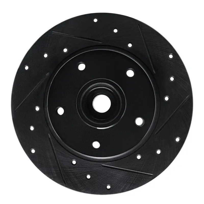 R1 11-15 Renault Fluence (Mexico) Rear Right Drilled & Slotted Black Brake Rotor 1