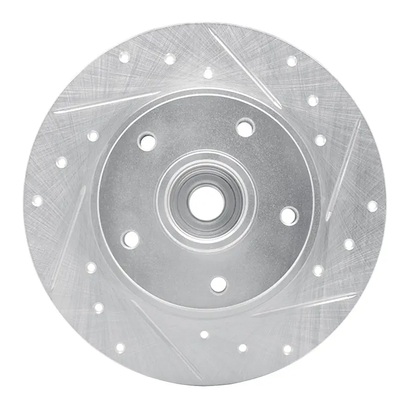 R1 11-15 Renault Fluence (Mexico) Rear Right Drilled & Slotted Silver Brake Rotor 1