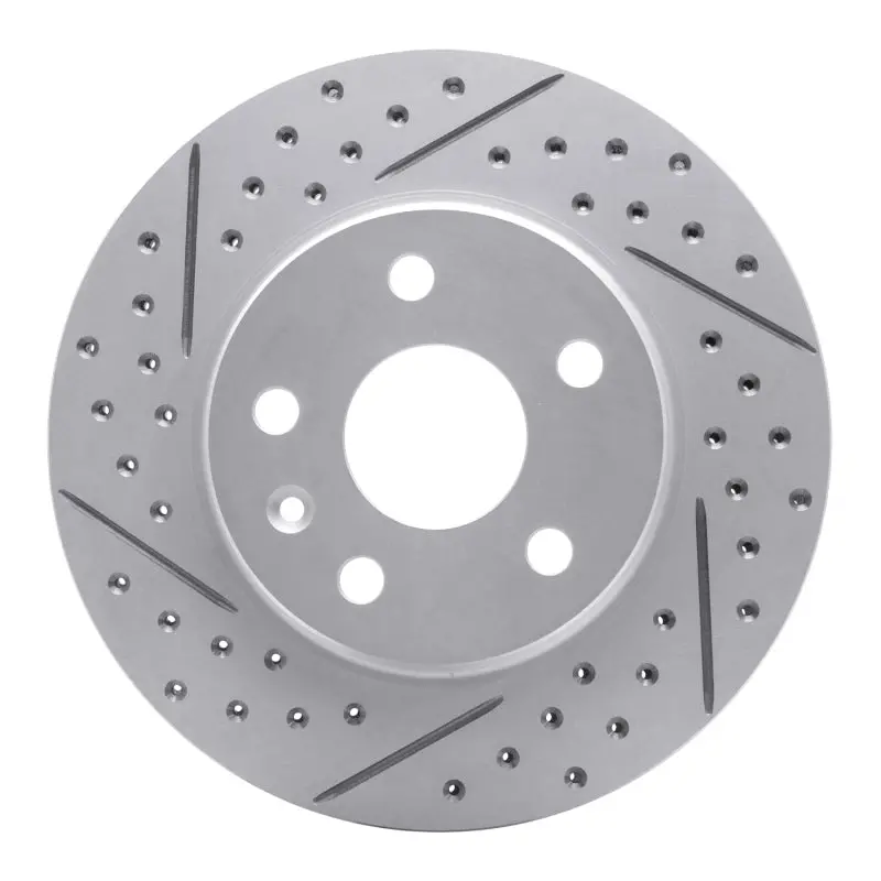 R1 11-16 Buick Regal Front Left Drilled & Slotted Geo-Carbon Rotor 1