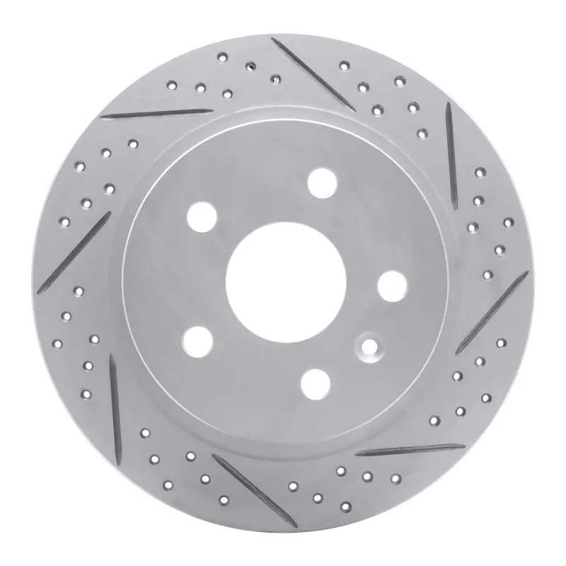 R1 11-16 Buick Regal Rear Right Drilled & Slotted Geo-Carbon Rotor 1