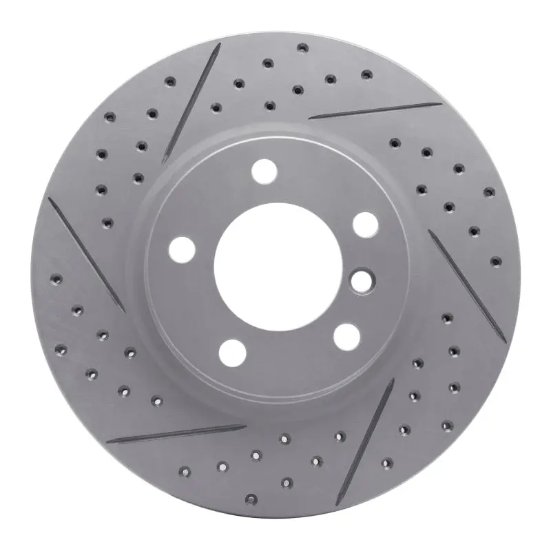 R1 11-16 Mini Cooper Countryman Front Left Drilled & Slotted Geo-Carbon Rotor 1