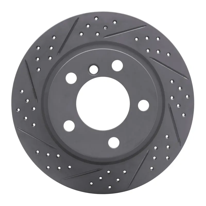 R1 11-16 Mini Cooper Countryman Rear Left Drilled & Slotted Geo-Carbon Rotor 1