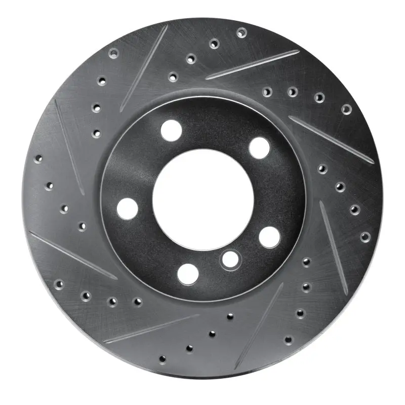 R1 11-16 Mini Cooper Paceman Front Left Drilled & Slotted Silver Brake Rotor 1
