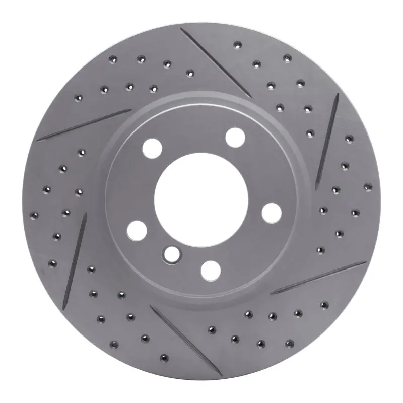 R1 11-16 Mini Cooper Paceman Front Right Drilled & Slotted Geo-Carbon Rotor 1