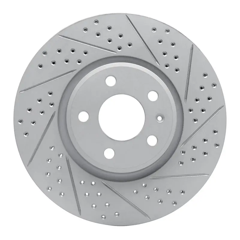 R1 11-17 Audi Q5 (Mexico) Front Right Drilled & Slotted Geo-Carbon Rotor 1