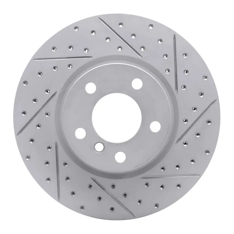 R1 11-18 Bmw X4 Front Right Drilled & Slotted Geo-Carbon Rotor 1