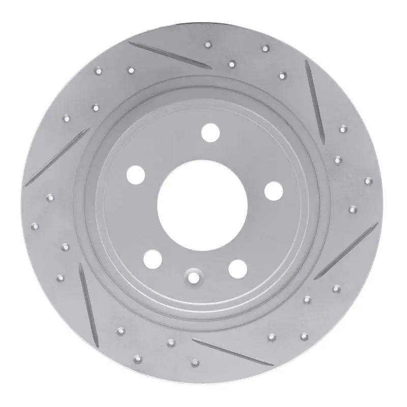 R1 11-19 Buick Cascada Rear Right Drilled & Slotted Geo-Carbon Rotor 1