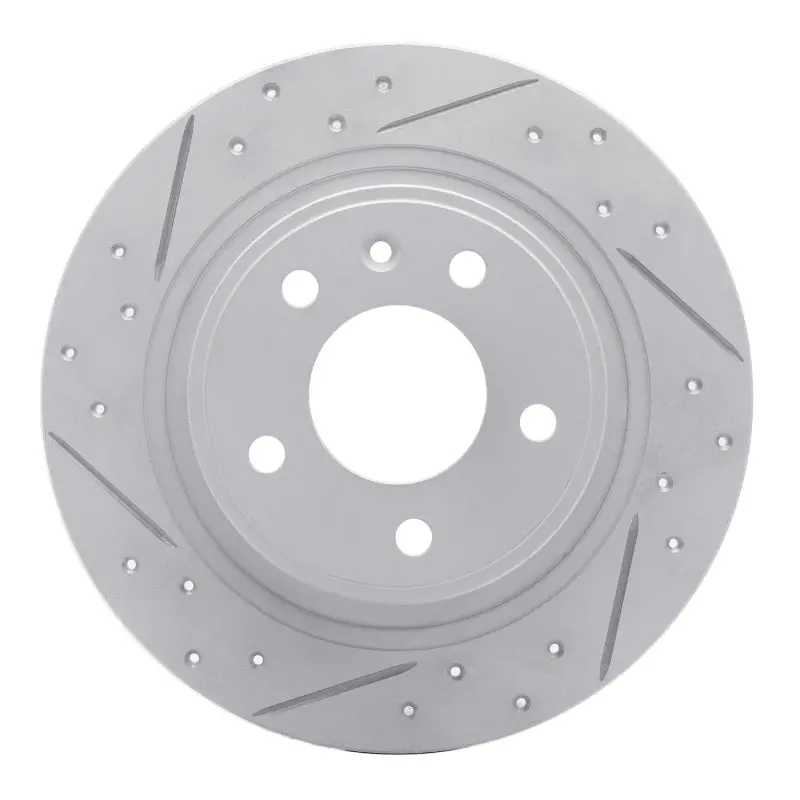 R1 11-19 Buick Verano Rear Left Drilled & Slotted Geo-Carbon Rotor 1