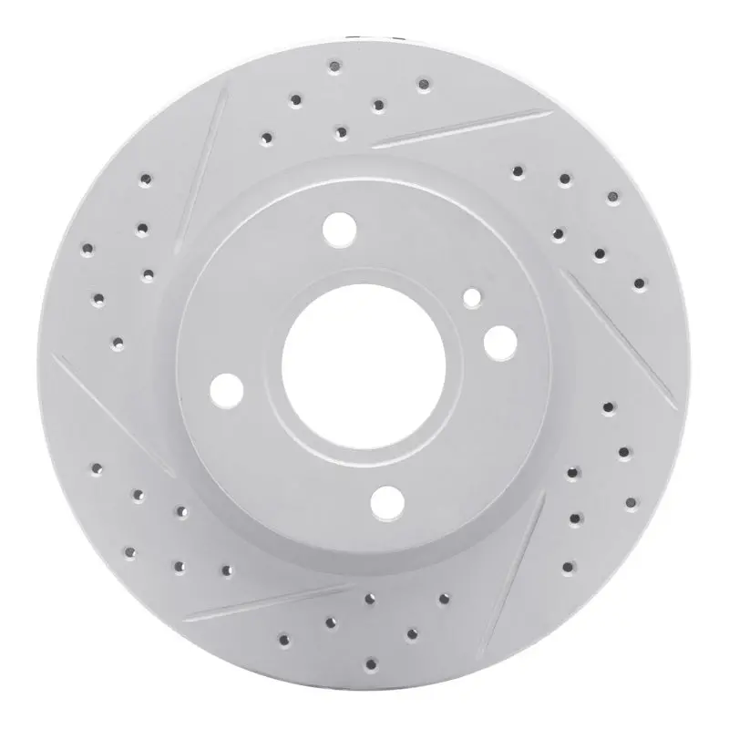 R1 11-19 Ford Figo (Mexico) Front Left Drilled & Slotted Geo-Carbon Rotor 1