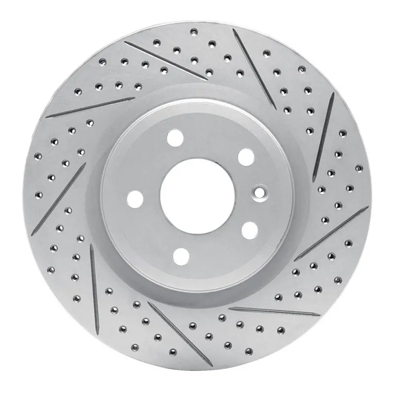 R1 11-19 Ford Flex Front Right Drilled & Slotted Geo-Carbon Rotor 1