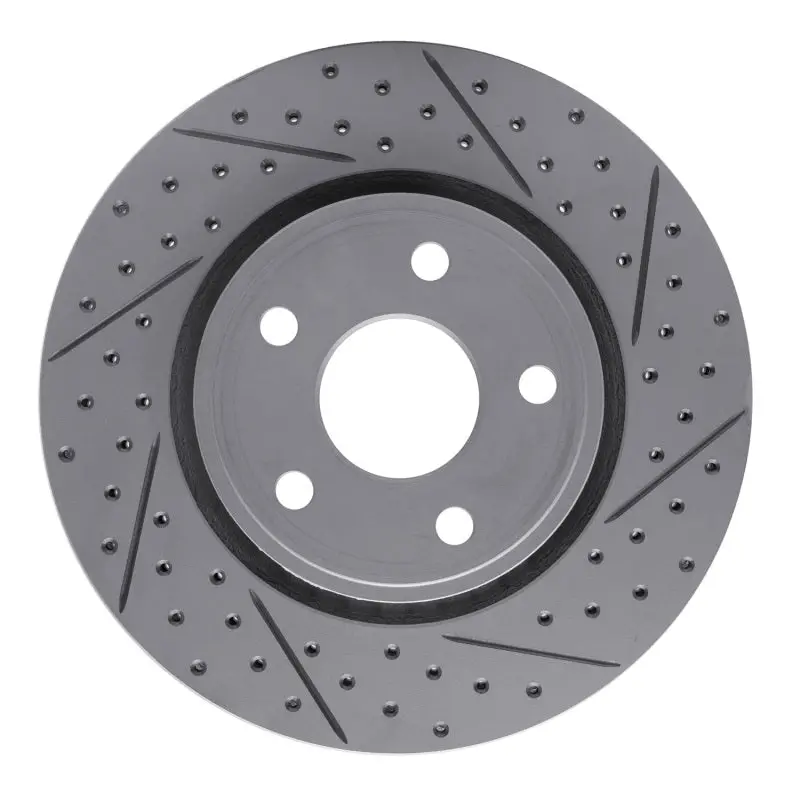R1 11-22 Dodge Durango Front Right Drilled & Slotted Geo-Carbon Rotor 1