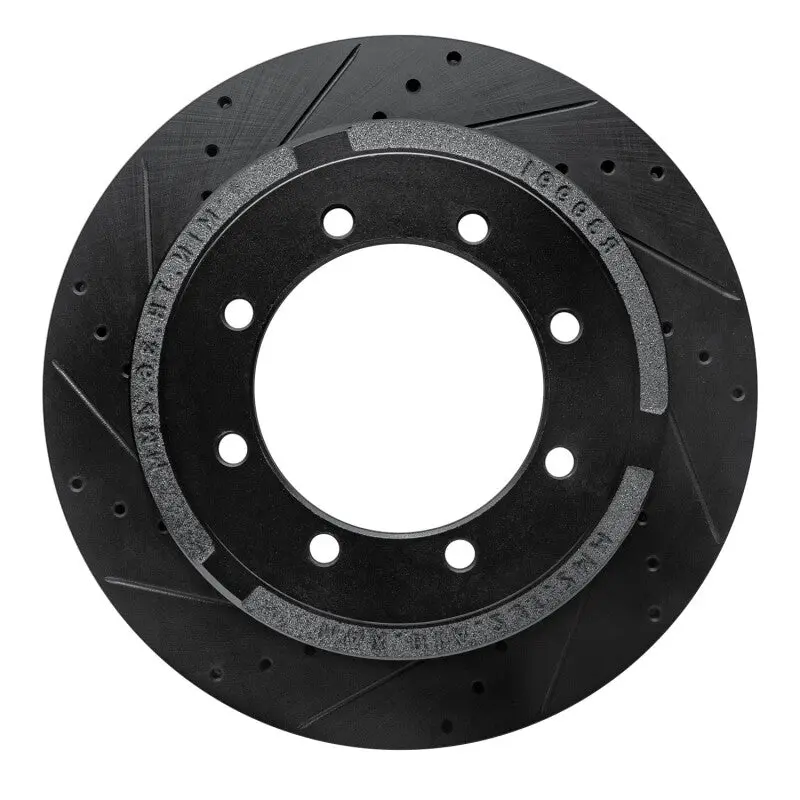 R1 11-22 Ford F-350 Super Duty 2Wd Rear Left Drilled & Slotted Black Brake Rotor 1