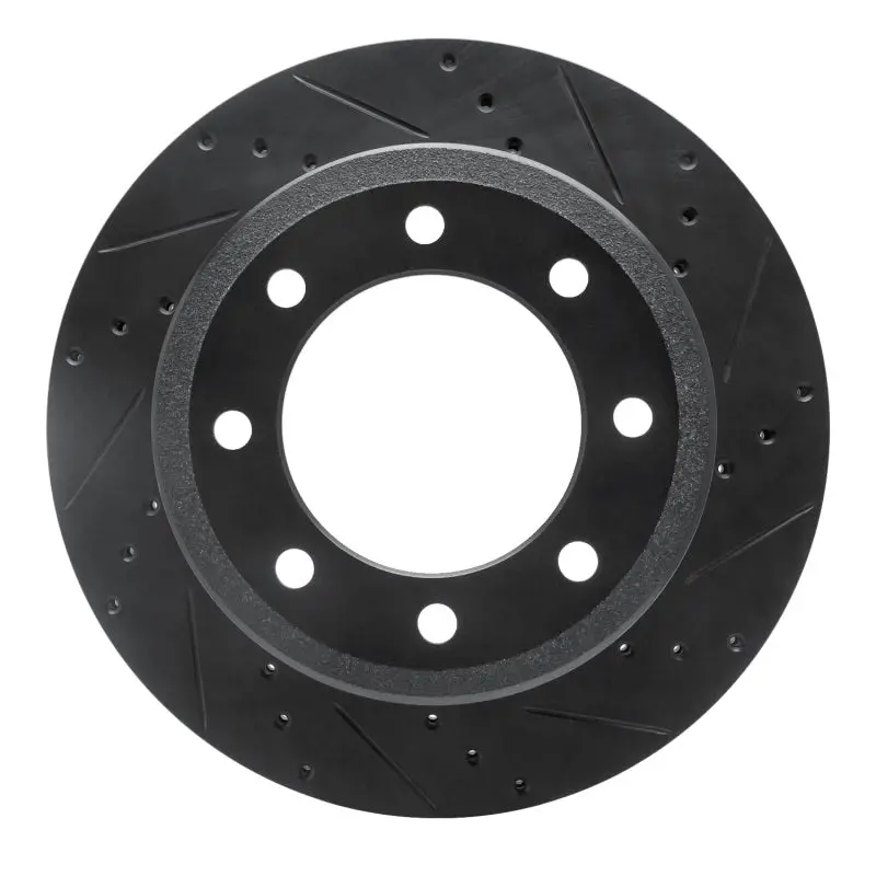 R1 11-22 Ford F-350 Super Duty 4Wd Rear Right Drilled & Slotted Black Brake Rotor 1