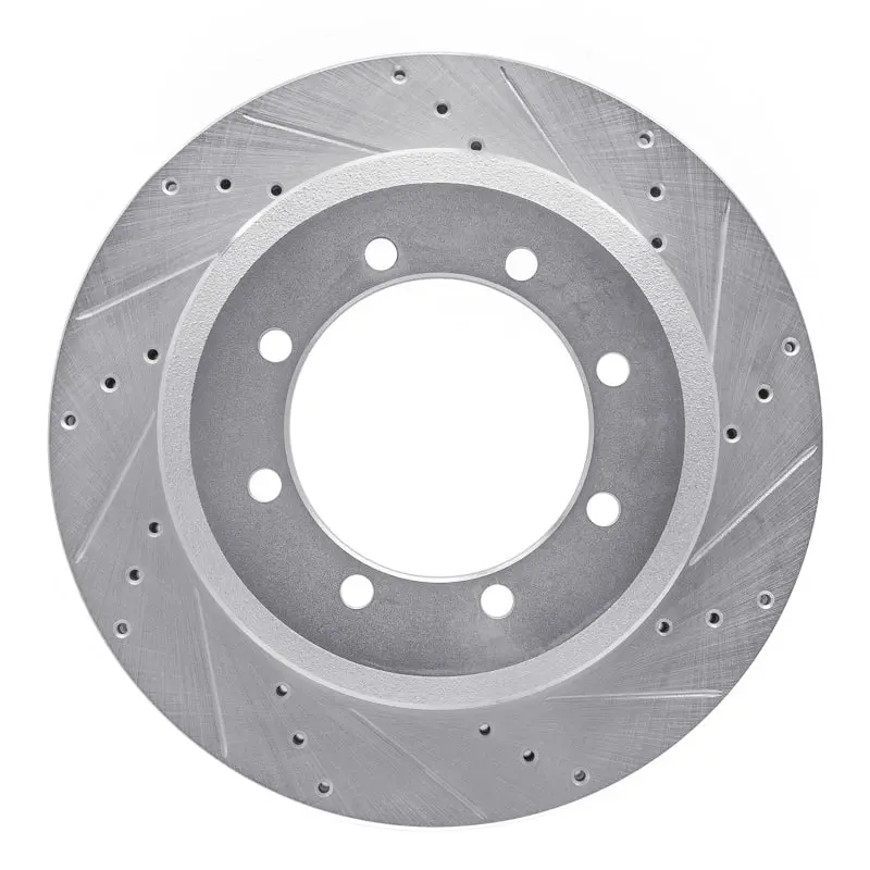 R1 11-22 Ford F-350 Super Duty 4Wd Rear Right Drilled & Slotted Silver Brake Rotor 1