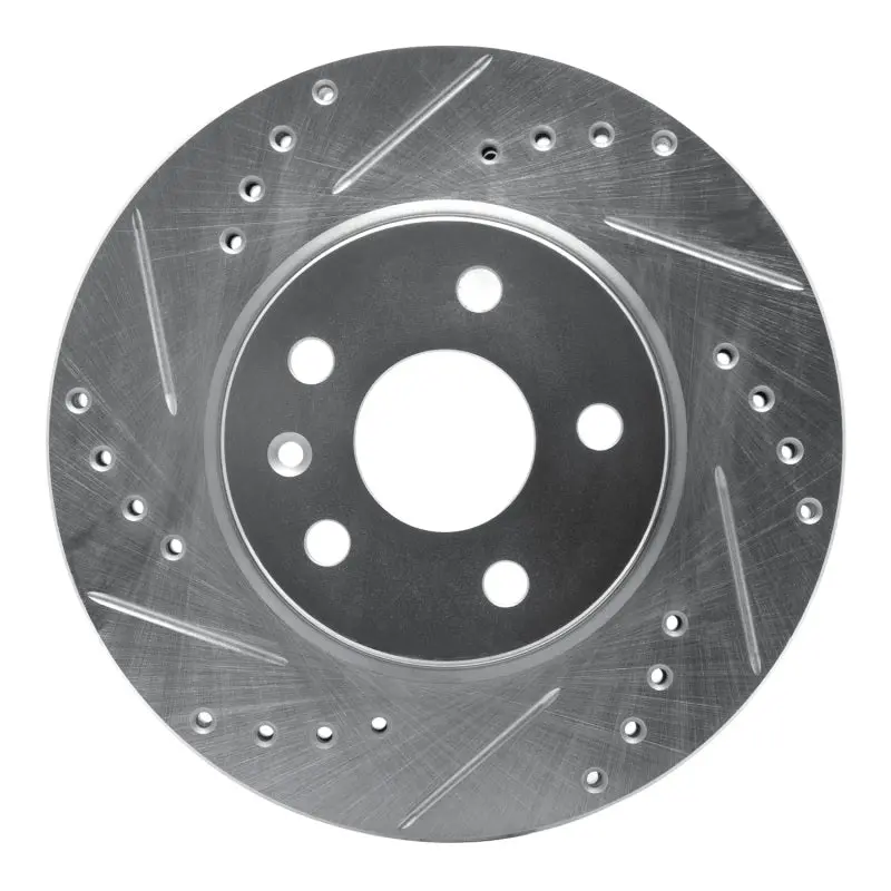 R1 11-23 Chevrolet Bolt Ev Front Left Drilled & Slotted Silver Brake Rotor 1