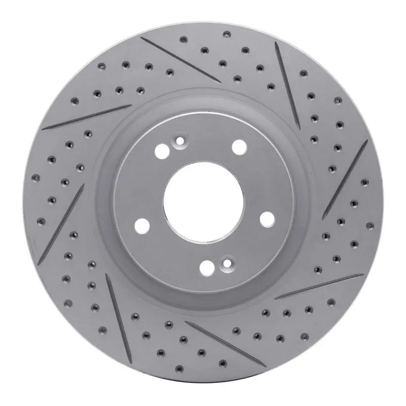R1 11-25 Hyundai Tucson Front Right Drilled & Slotted Geo-Carbon Rotor 1