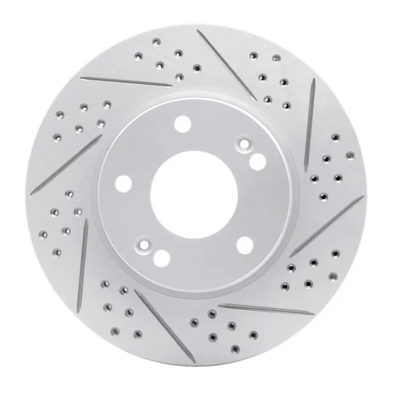 R1 11-26 Hyundai Elantra Coupe Front Right Drilled & Slotted Geo-Carbon Rotor 1