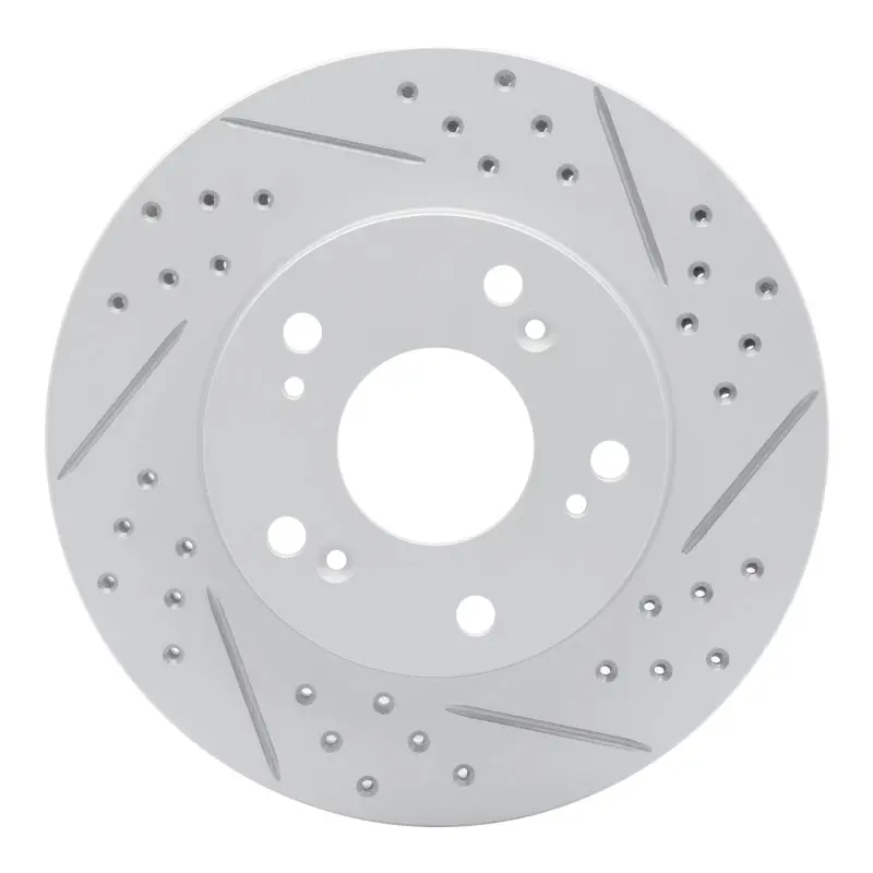 R1 12-15 Acura Ilx Front Right Drilled & Slotted Geo-Carbon Rotor 1