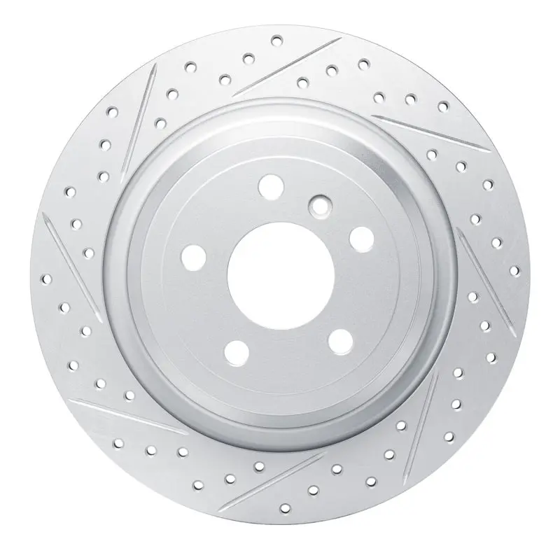 R1 12-18 Mercedes-Benz Gle350 Rear Left Drilled & Slotted Geo-Carbon Rotor 1