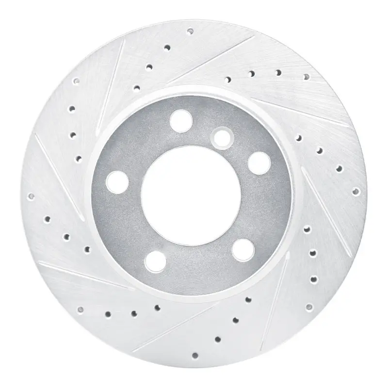 R1 12-20 Bmw 118I (Mexico) Front Left Drilled & Slotted Silver Brake Rotor 1