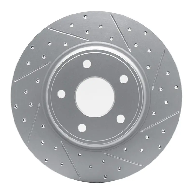 R1 12-20 Chrysler Town & Country Rear Right Drilled & Slotted Geo-Carbon Rotor 1