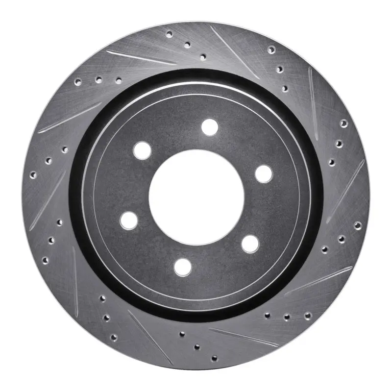 R1 12-20 Ford F-150 4Wd Rear Right Drilled & Slotted Silver Brake Rotor 1