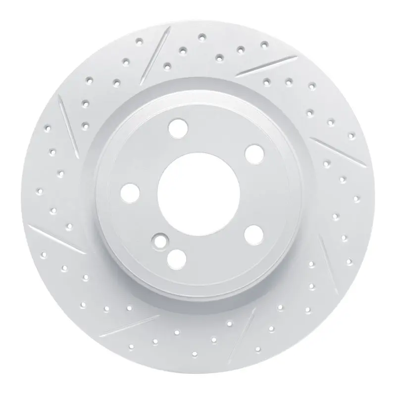 R1 12-20 Mercedes-Benz Slk250 Rear Left Drilled & Slotted Geo-Carbon Rotor 1