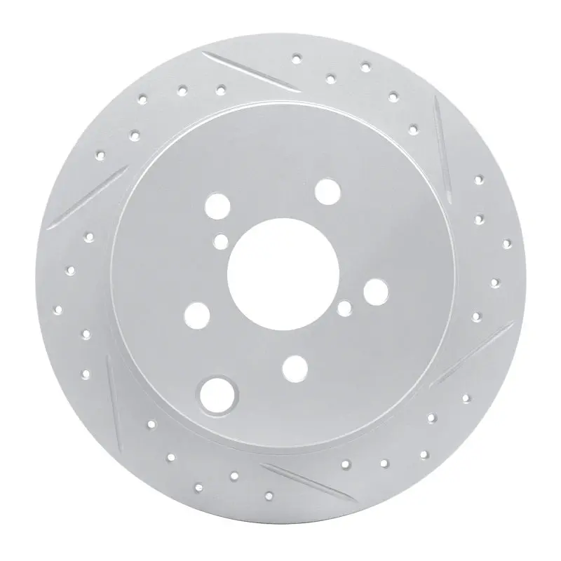 R1 12-23 Subaru Impreza Rear Right Drilled & Slotted Geo-Carbon Rotor 1