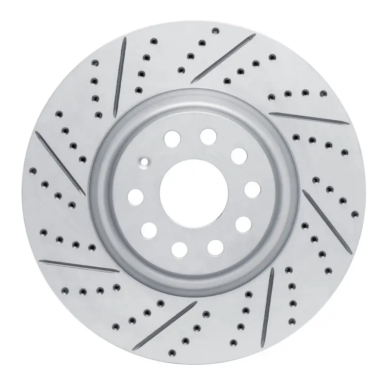 R1 12-25 Audi Q3 Front Left Drilled & Slotted Geo-Carbon Rotor 1
