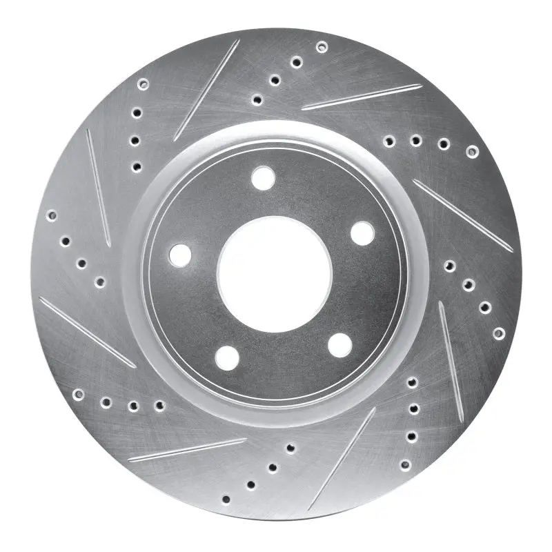 R1 12-25 Chrysler Grand Caravan Front Left Drilled & Slotted Silver Brake Rotor 1