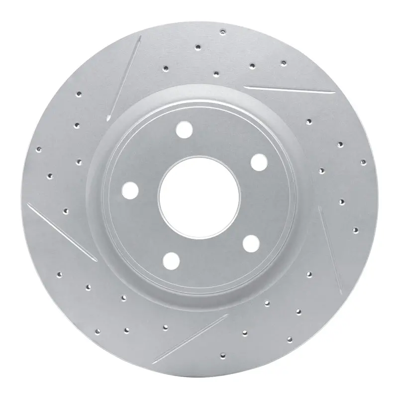 R1 12-25 Chrysler Pacifica Front Right Drilled & Slotted Geo-Carbon Rotor 1