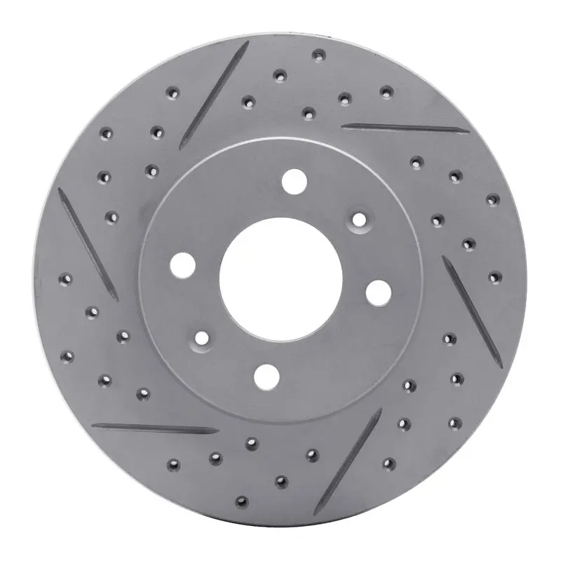 R1 12-25 Dodge Attitude (Mexico) Front Left Drilled & Slotted Geo-Carbon Rotor 1