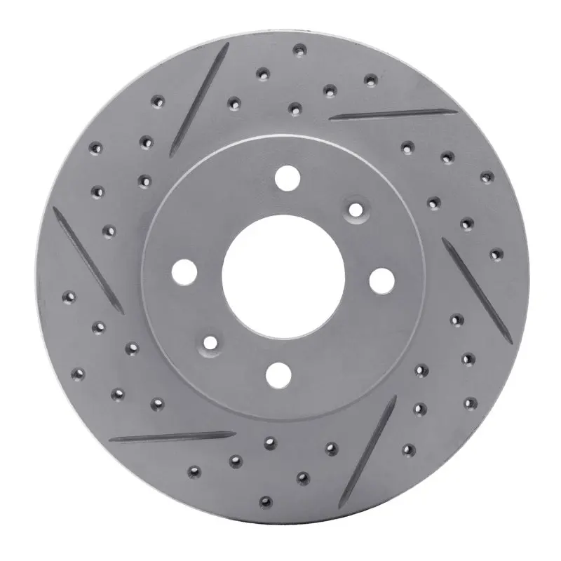 R1 12-25 Dodge Attitude (Mexico) Front Right Drilled & Slotted Geo-Carbon Rotor 1