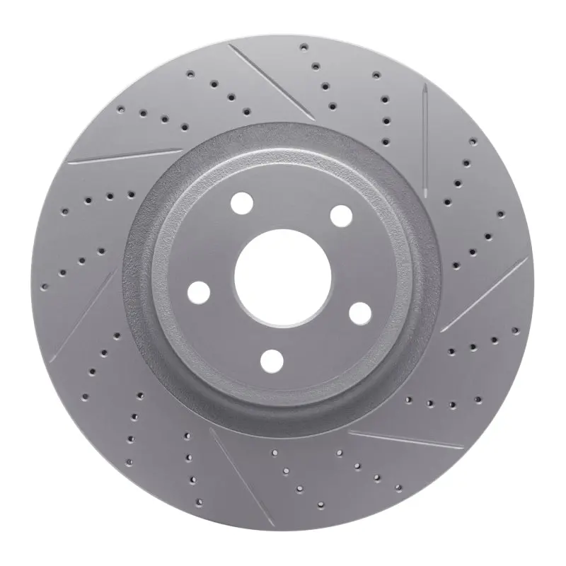 R1 12-25 Dodge Durango Front Right Drilled & Slotted Geo-Carbon Rotor 1