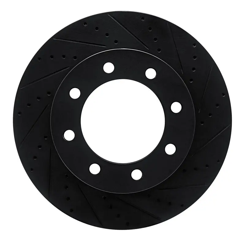 R1 12-25 Ford F-250 4Wd (Super Duty) Front Right Drilled & Slotted Black Brake Rotor 1