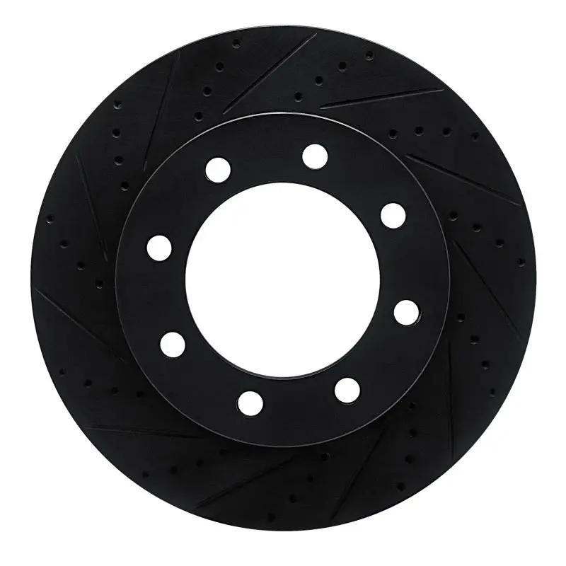 R1 12-25 Ford F-350 Super Duty 4Wd Front Left Drilled & Slotted Black Brake Rotor 1