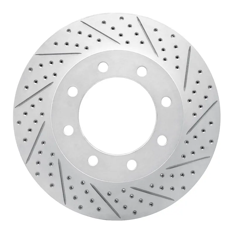 R1 12-25 Ford F-450 Super Duty Front Right Drilled & Slotted Geo-Carbon Rotor 1