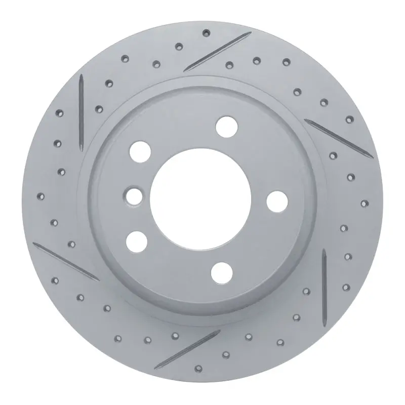 R1 13-16 Mini Cooper Paceman Rear Left Drilled & Slotted Geo-Carbon Rotor 1