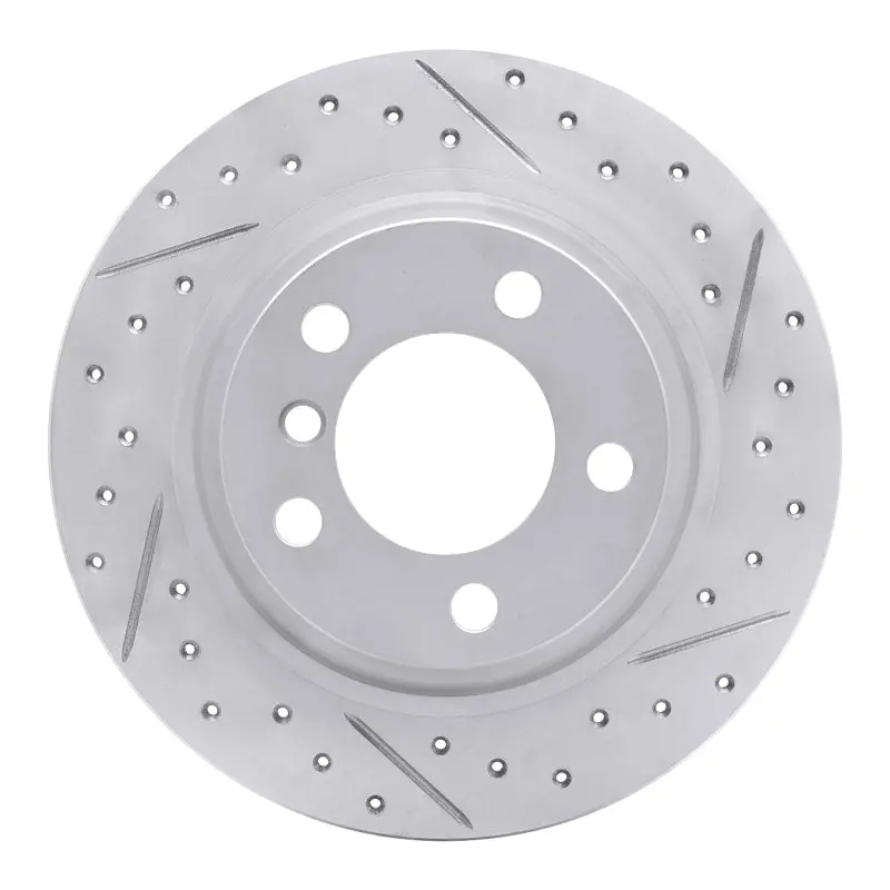 R1 13-16 Mini Cooper Paceman Rear Right Drilled & Slotted Geo-Carbon Rotor 1