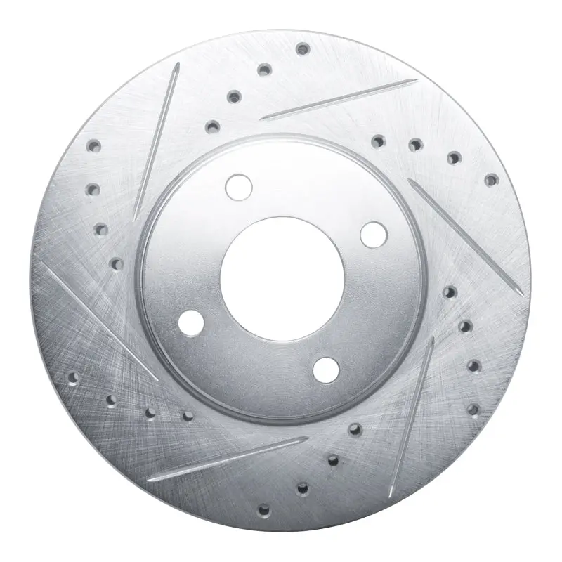 R1 13-17 Suzuki Swift (Mexico) Front Left Drilled & Slotted Silver Brake Rotor 1