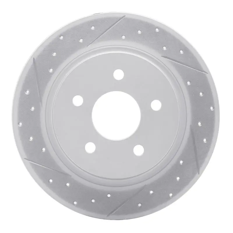 R1 13-18 Ford C-Max Rear Left Drilled & Slotted Geo-Carbon Rotor 1