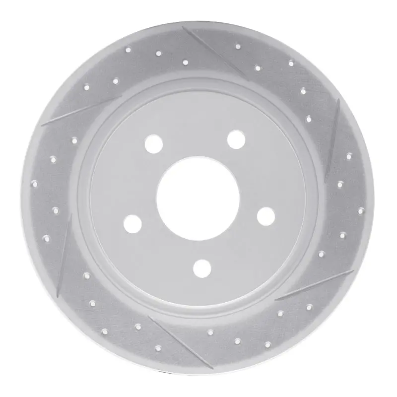 R1 13-18 Ford Transit Connect Rear Right Drilled & Slotted Geo-Carbon Rotor 1