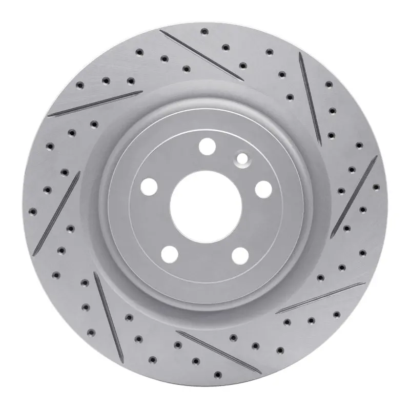 R1 13-19 Ford Taurus Excl Sho Front Right Drilled & Slotted Geo-Carbon Rotor 1