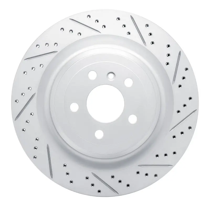 R1 13-19 Mercedes-Benz Gl550 Rear Right Drilled & Slotted Geo-Carbon Rotor 1