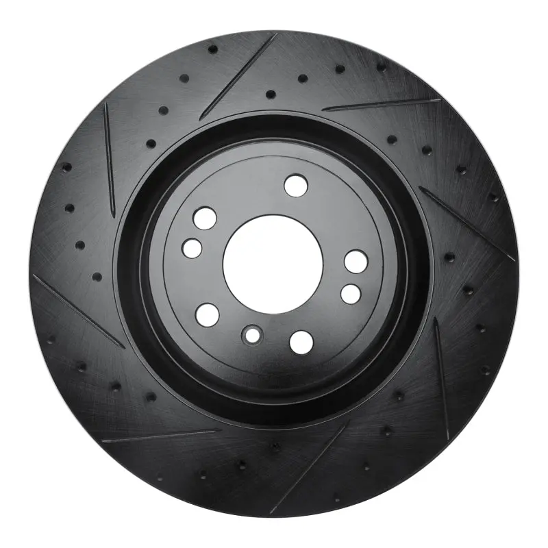 R1 13-19 Mercedes-Benz Gle400 Front Left Drilled & Slotted Black Brake Rotor 1